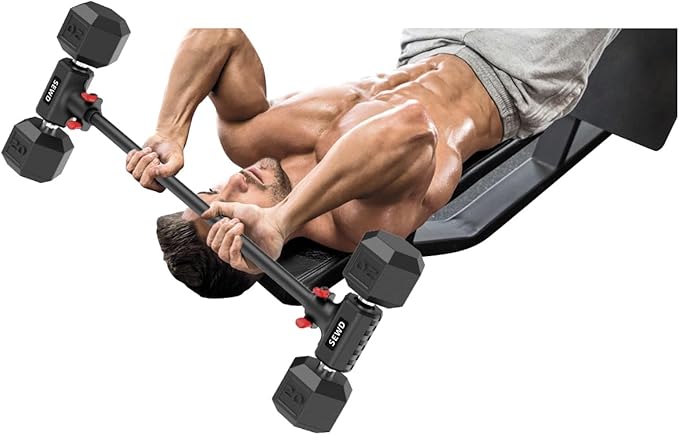 Dumbbell Converter - Turn Dumbbells into Barbell Set, Up to 220LB Capacity | Adjustable Weights, for Home Gym Full Body Workouts Weightlifting Training