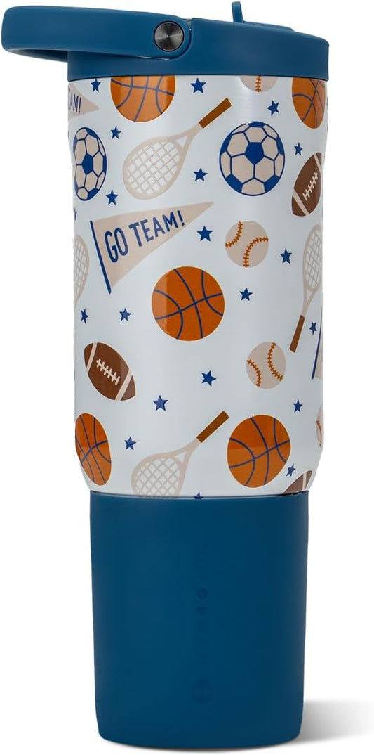 HydroJug Sport 20 oz Insulated Stainless Steel Water Bottle, All Star