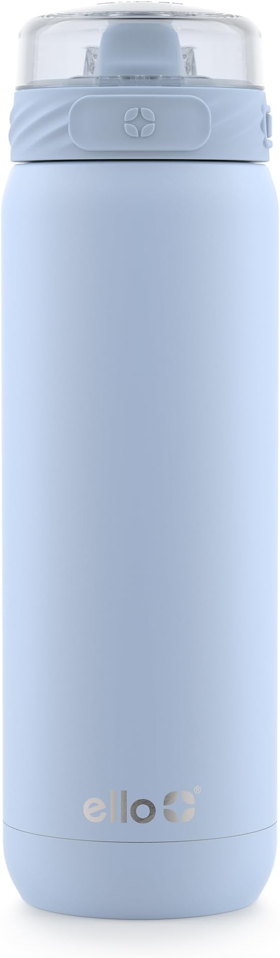 Ello Cooper 18oz Insulated Stainless Kids Water Bottle with Straw, Halogen Blue
