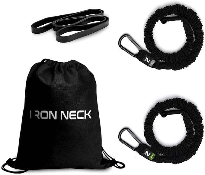 Resistance Band, Durable Exercise Band with Steel Carabiners for Neck Training, Strength Workouts, Stretching, and Rehab