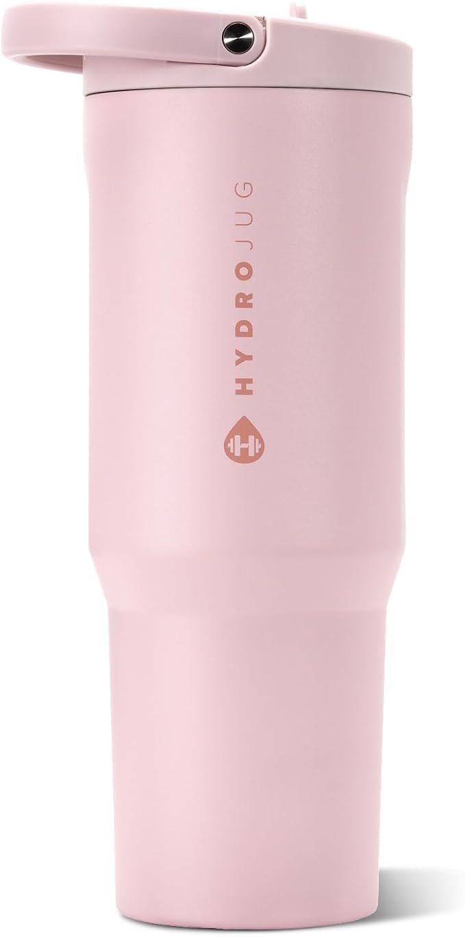 HydroJug Sport 40 oz Insulated Stainless Steel Water Bottle, Pink Sand