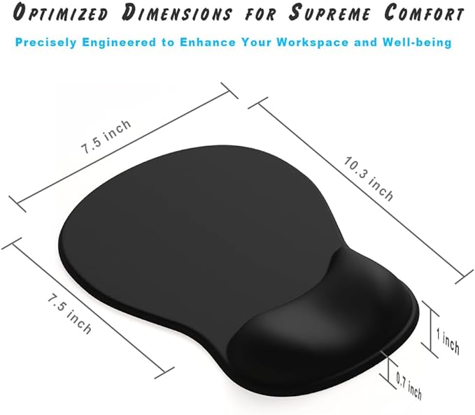 ErgoComfort Gel Wrist Rest Mouse Pad-Ergonomic Office Mousepad with Wrist Support-Non-Slip, Design Desk Accessories Mat for Home&Game Decor (08Cream Marble)