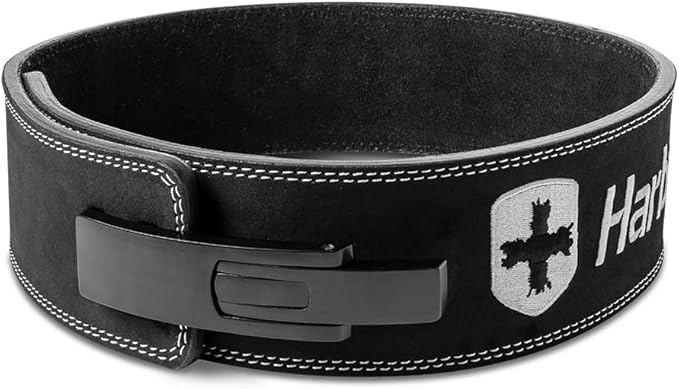Heavy Duty 10mm Lever Belt for Powerlifting - IPF Approved, 4" Wide, Adjustable Steel Lever Tensioning, Comfort Fit with Suede Lining, Durable Core Support for Heavy Lifting