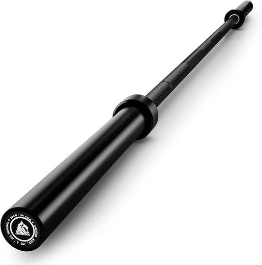 LIONSCOOL 7FT Olympic Barbell 2” Bar for Strength Training Weightlifting | 700/1000/1500lbs Weight Capacity, 2-Inch 40/45lbs Black, Silver, Red, Chrome Power Lifting, Squat, Deadlift, Presses, Row Bar