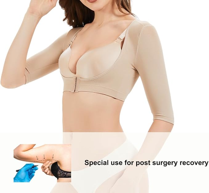 KSKshape Arm Shaper for Women Arm Compression Sleeves Post Surgical Slimming Sleeves Posture Corrector Tops Shapewear