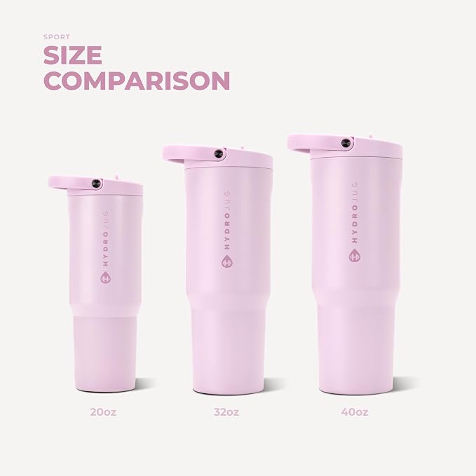 HydroJug Sport 20 oz Insulated Stainless Steel Water Bottle, Sweet Pea