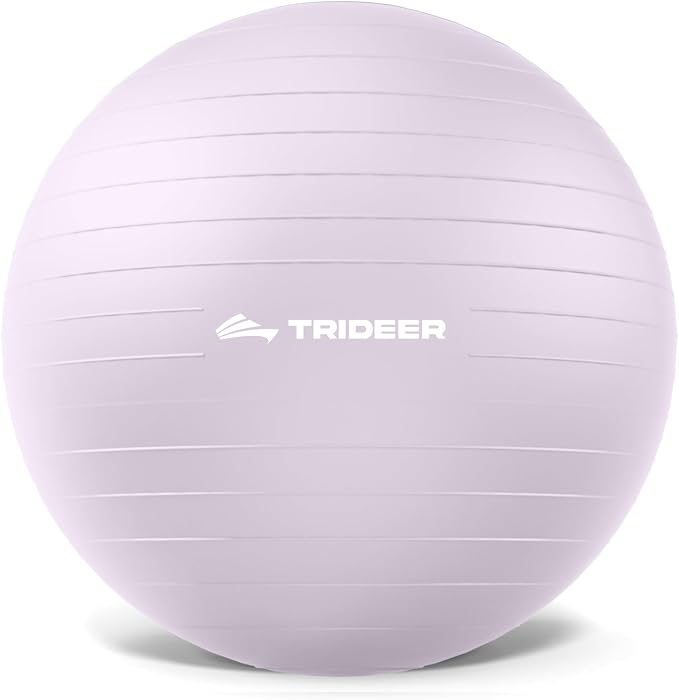 Trideer Exercise Ball, Stability Yoga Ball for Physical Therapy, Active Sitting, Pregnancy & Birth Labor Prep, Core Strength, Balance Training, Posture Improvement and Daily Stretching, 55/65/75cm