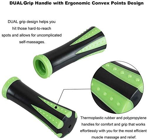 YANSYI Professional 9-Roller Deep Tissue Massage Stick - Portable Muscle Recovery Roller for Athletes, Relieves Post-Workout Soreness & Leg/Back Pain - Portable Physio Tool (Blue 2)