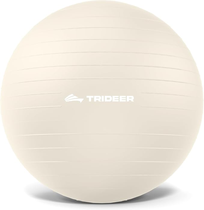 Trideer Yoga Ball for Exercise, Pilates, Core & Balance Training, Stability Ball for Pregnancy & Birthing Prep, Physical Therapy, Daily Stretching, Office Chair for Active Sitting, Quick Pump Included