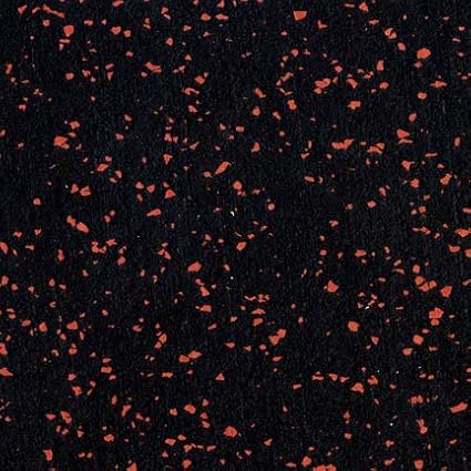 American Floor Mats Fit-Lock 3/8 Inch Heavy Duty Rubber Flooring - Interlocking Rubber Tiles (24" x 24" tile) 10% Red 12' x 20' Set (60 Tiles Total) - Exercise Mats, Home Gym Sets