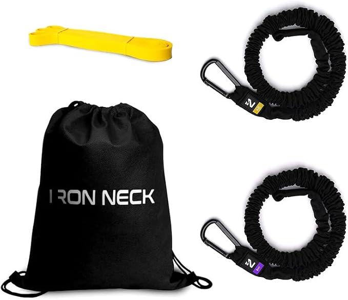 Resistance Band, Durable Exercise Band with Steel Carabiners for Neck Training, Strength Workouts, Stretching, and Rehab