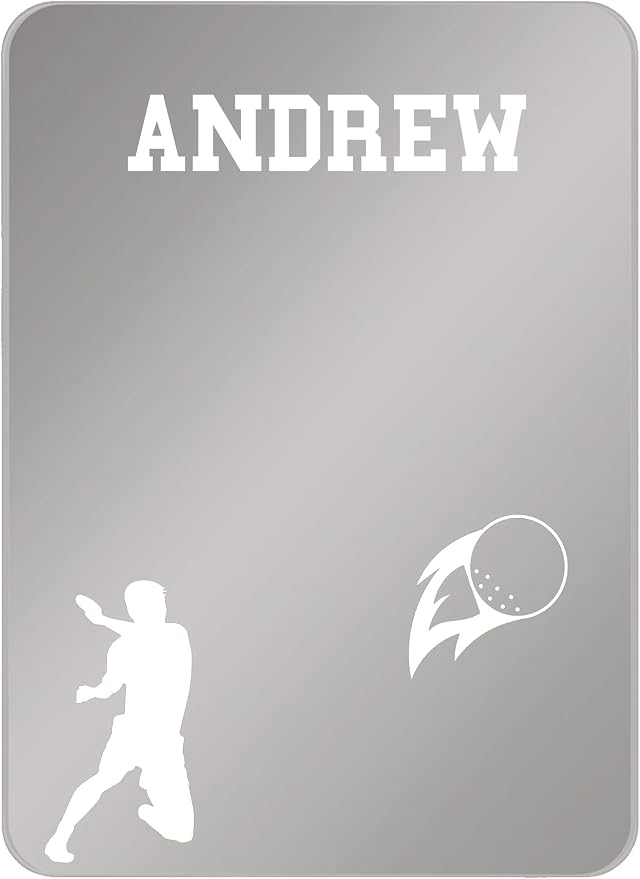 Personalized Sports Player Fan Team Club Locker Mirror Magnet – Back to School Decor, Colorful Magnetic Organizer Accessory for Gym, Home, Office & Refrigerator (Ping Pong)
