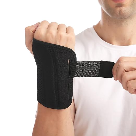 NuCamper Wrist Brace for Carpal Tunnel Night Wrist Support Right Left Hands | Wrist Splint for Men Women, Tendonitis Arthritis Pain Relief,Adjustable Compression Hand Braces, Sleeping, Office Work Typing
