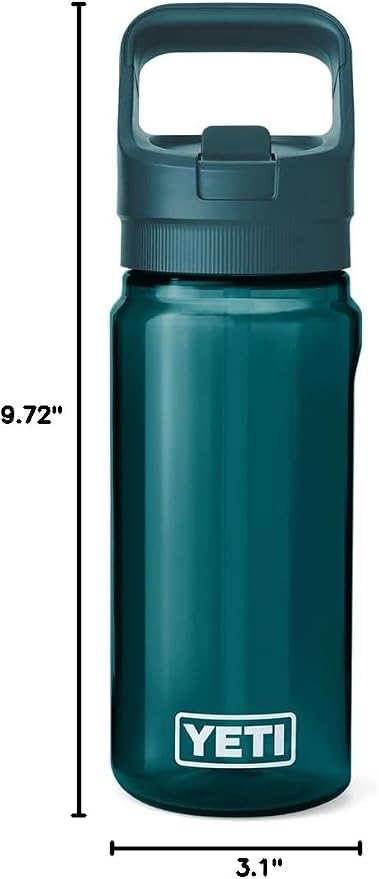 YETI Yonder 600 ml/20 oz Water Bottle with Yonder Straw Cap, Agave Teal