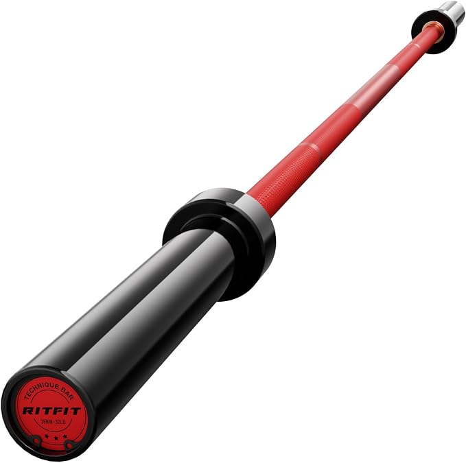 RITFIT Olympic Barbell 4ft/6ft - 2 Inch Weight Bar for Strength Training, Weightlifting, Squat, Deadlift, Bench Press, Curl, Overhead Press - 350lbs/500lbs Capacity