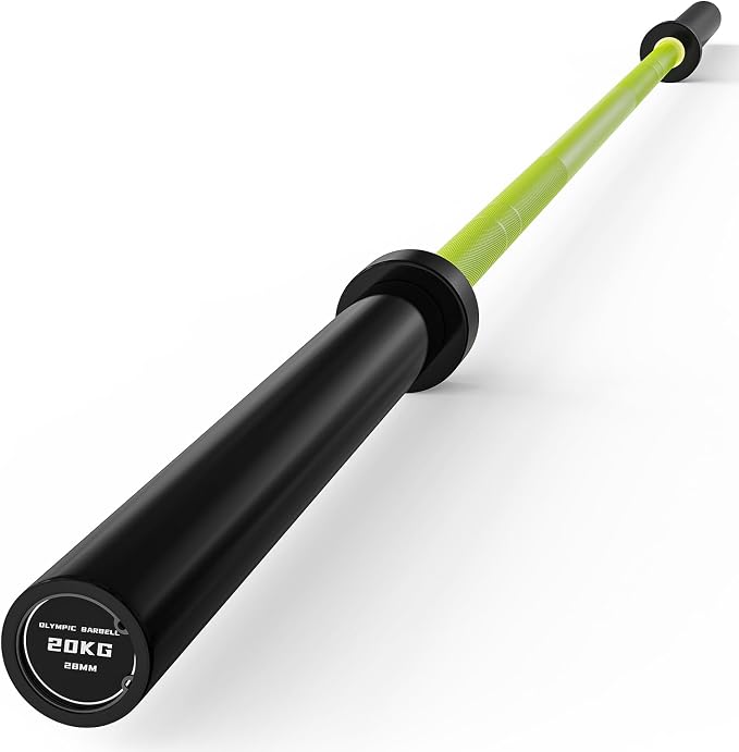 PAPABABE 7ft Barbell 45lb Olympic Barbell 1000/1500lbs Capacity Home Gym | 7ft 45lb 2" Olympic Barbell, 1000/1500lbs Capacity, Hybrid Needle Bearings & Bushings for Squat Curl Deadlift