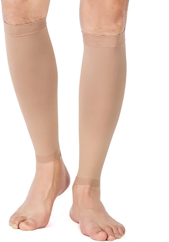 TOFLY Calf Compression Sleeve 20-30mmHg 1 Pair Footless For Men & Women | Footless Compression Socks For Leg Support, Shin Splint, Pain Relief, Swelling, Varicose Veins, Maternity, Nursing, & Travel