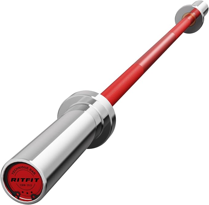 RITFIT Olympic Barbell 4ft/6ft - 2 Inch Weight Bar for Strength Training, Weightlifting, Squat, Deadlift, Bench Press, Curl, Overhead Press - 350lbs/500lbs Capacity