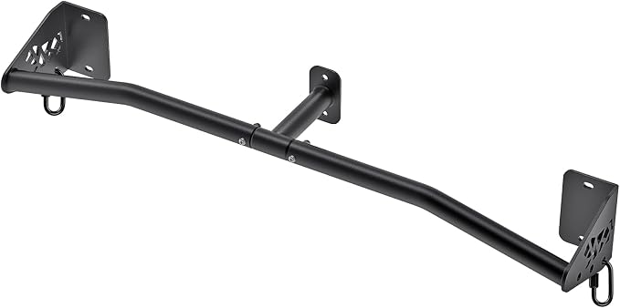 SELEWARE 32"/36" Wall Mount Pull Up Bar Joist Mount Chin Up Bar for Doorway | Heavy Duty Steel Construction Support 450 lb, w/Resistance Band Hooks, Fits 32"/36" Wall Studs for Home Gym Strength Training
