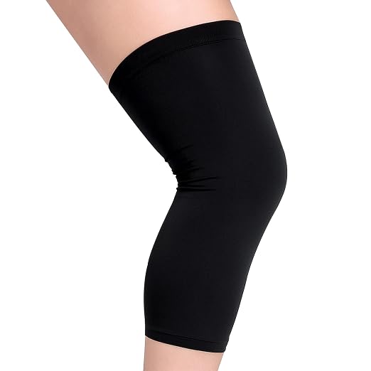 ElevateTech Knee Brace Undersleeve, Knee Sleeves for Men Non-Slip Breathable Sleeve Knees Support for Women Cooling Protective Liner Sports Running Basketball Gym (Black)
