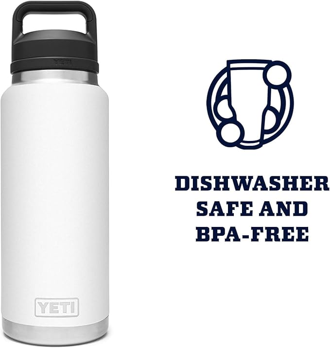 YETI Rambler 36 oz Bottle, Vacuum Insulated, Leakproof, Stainless Steel with Chug Cap