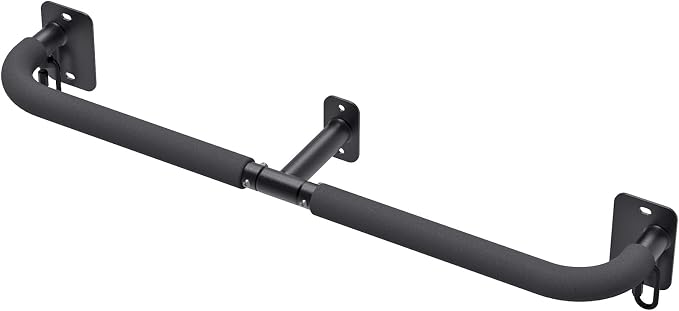 SELEWARE 32"/36" Wall Mount Pull Up Bar Joist Mount Chin Up Bar for Doorway | Heavy Duty Steel Construction Support 450 lb, w/Resistance Band Hooks, Fits 32"/36" Wall Studs for Home Gym Strength Training