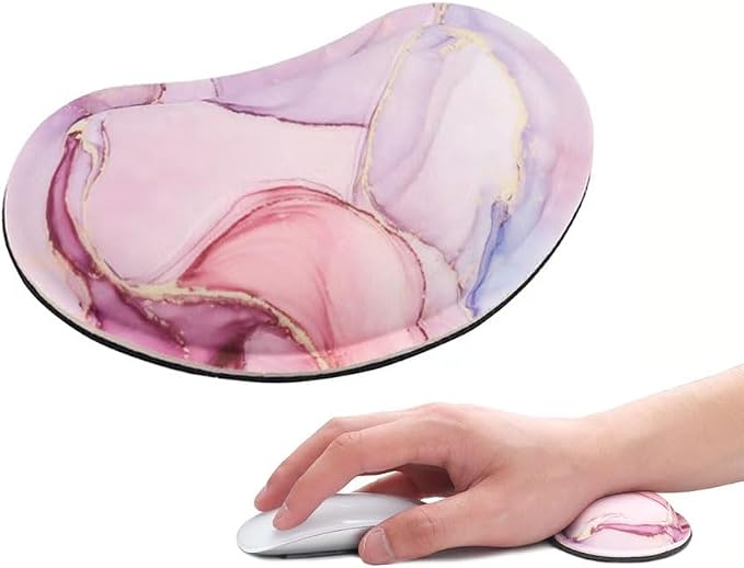 MXCOIRTP Wrist Rest for Mouse, Ergonomic Memory Foam Wrist Cushion Support Pad, Mouse Wrist Pad with Non-Slip Base for Typing Pain Relief, Office, Home, Gaming, Computer
