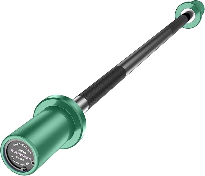 EVERYMATE 5LB Mini Barbell Bar Beginner Women Kid Barbell Total Body Workout Weighted Bar,for Strength Training, for Youth Children New Weightlifting
