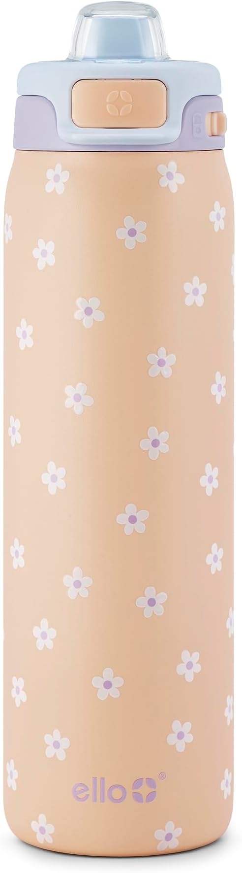 Ello Pop & Fill Insulated Stainless Steel Water Bottle with Quick Fill Lid, Leakproof Locking, Sip or Chug Spout, BPA-Free, Double Wall Vacuum Insulated for Sports, Travel & School- 22oz / 32oz / 40oz
