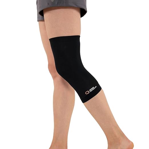 Copper Compression Knee Sleeve - Copper Infused Knee Stabilizer Support Brace for Meniscus Tear, ACL, MCL, Arthritis, Joint Pain Relief, Running, Sports, Hiking - Men & Women - Fits Right/Left - L