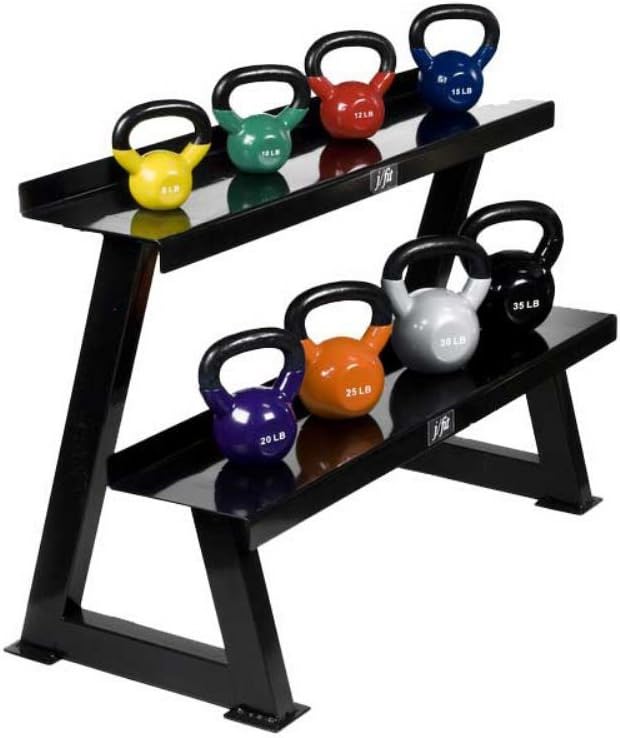 JFIT Kettlebell Weights Vinyl Coated Iron