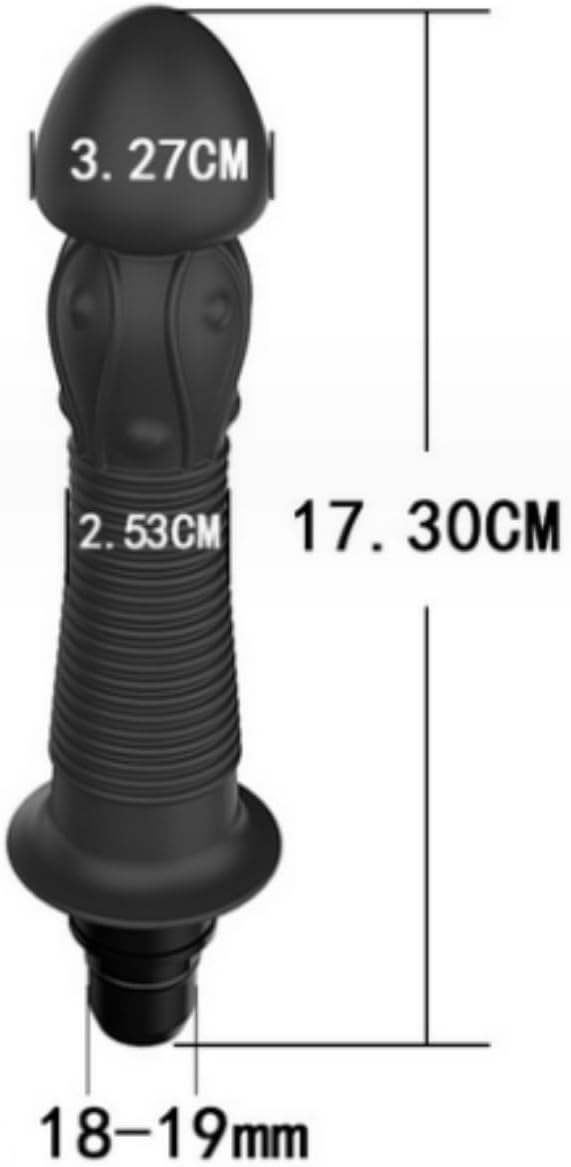 NUHUi Premium Black Massage Gun Attachments, Set of 4 – Dual-Size Compatible (12-13mm & 18-19mm) with Soft-Touch Surface (Large for 18-19mm)