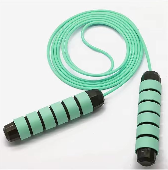 Jump Rope, No-Knot Rapid Speed Jumping Rope Cable with Ball Bearings for Women, Men, and Kids, Adjustable Steel Jump Rope with Foam Handles for Home Gym Exercise Fitness Workout Equipment & Slim Body