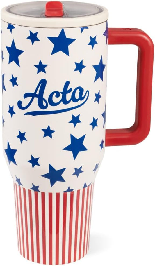 HydroJug Traveler 40oz, Insulated Tumbler with Handle & Straw, Americana