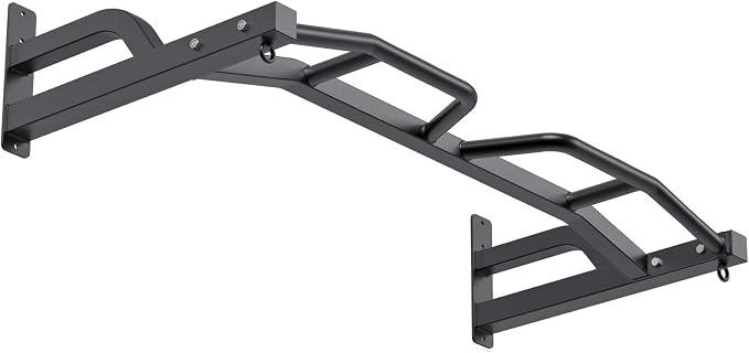 Kipika 48" Ceiling Mounted Pull Up Bar, Heavy Duty Multi-Grip Chin Up Bar,Mounted Pullup Bar, Adjustable Height, Pull Up Bands for Chin Ups & Body Stretching, Ideal for Home Gym and Strength Training