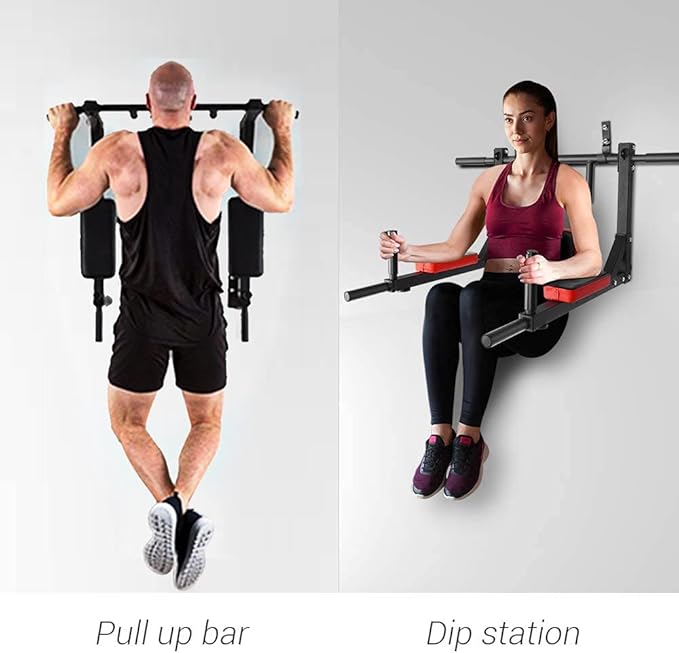 Wall Mount Pull Up Bar Wall Mounted Body Press Pull Up Bar Gym Chin-Up for Upper Body Workout