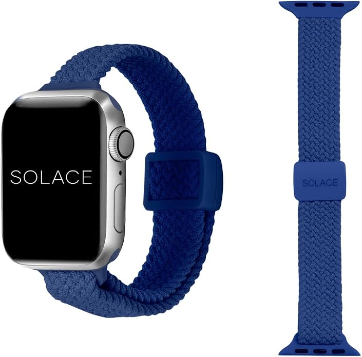 Solace Bands Imperium Adapt Wide Adjustable Nylon Braided Watch Band - Compatible with All Apple Watches - Solace Apple Watch Bands for Women & Men - Smart Watches Band Series 11-1, Ultra, SE