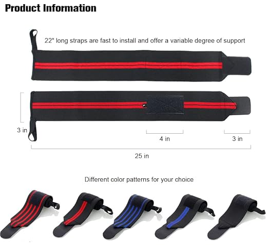 SUJAYU Wrist Wraps, 2 Pack Wrist Brace Wrist Straps for Weightlifting, Wrist Straps Lifting Straps Wrist Weights Carpal Tunnel Wrist Brace, Wrist Brace for Working Out Gym Accessories for Men (Red B)