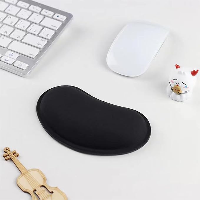 MXCOIRTP Wrist Rest for Mouse, Ergonomic Memory Foam Wrist Cushion Support Pad, Mouse Wrist Pad with Non-Slip Base for Typing Pain Relief, Office, Home, Gaming, Computer, Black