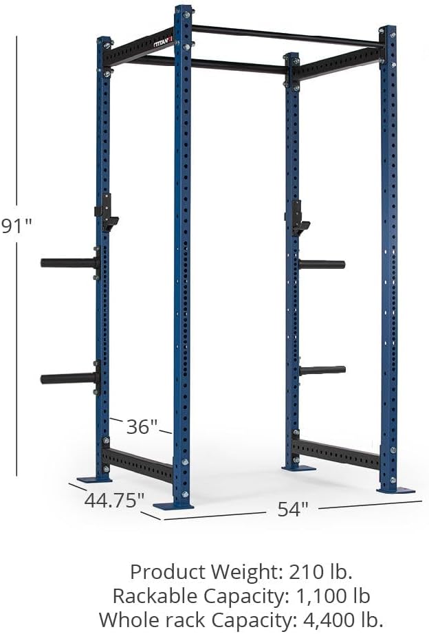 Titan Fitness T-3 Series Power Rack, 1,100 LB Capacity Cage for Weightlifting and Strength Training