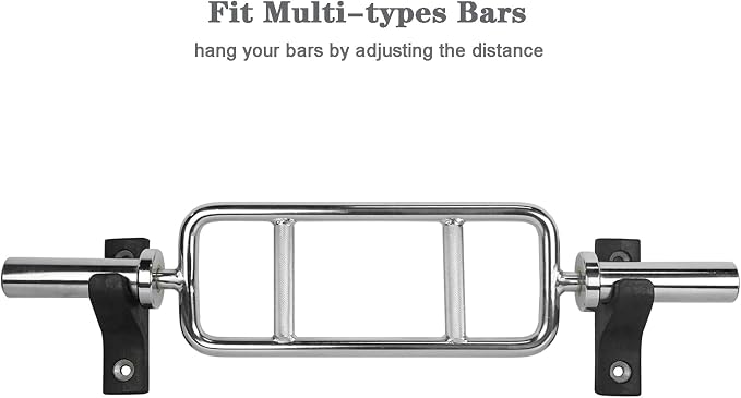 Luwint Wall Mounted Horizontal Barbell Holder, 1 Bar/2 Bars Storage Rack