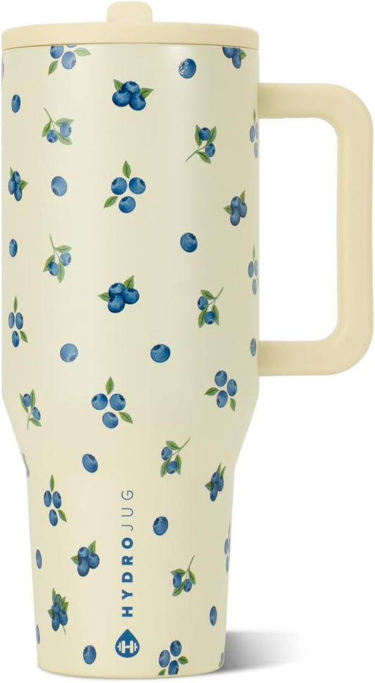 HydroJug Traveler 32oz, Insulated Tumbler with Handle & Straw, Freshly Pick'd