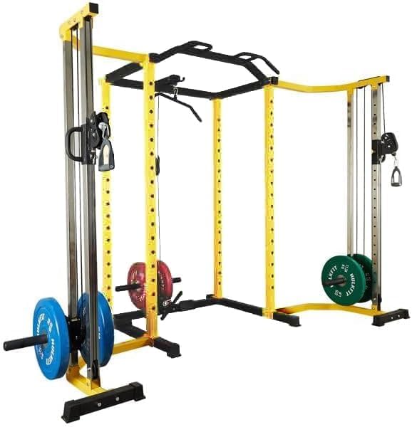 Fitvids Multiple Specifications Power Cage Squat Rack, Includes J-Hooks and Safety Straps, Other Optional Accessories