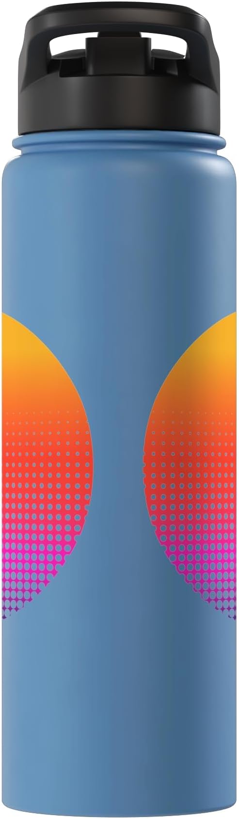 Basketball Game Hoop Slam Dunk Ball Retro Sunset Player Gift Stainless Steel Insulated Water Bottle