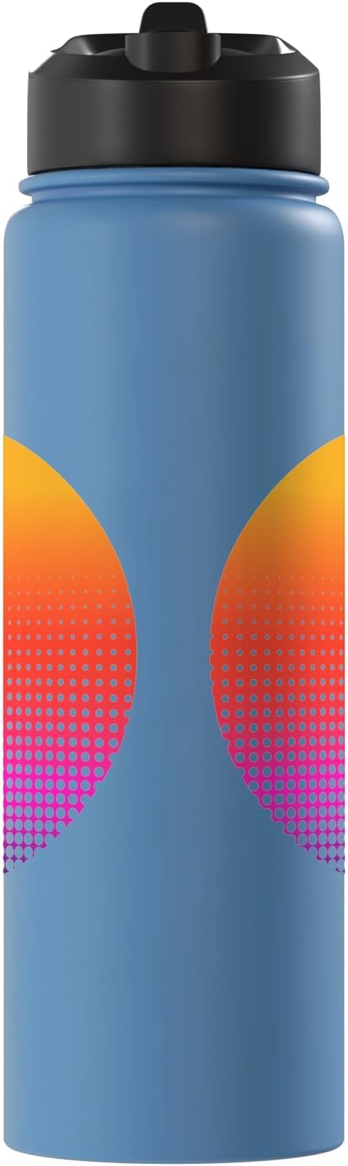 Basketball Game Hoop Slam Dunk Ball Retro Sunset Player Gift Stainless Steel Insulated Water Bottle