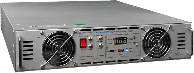 AIMS 3000W NEG. 48V Rack Mount Inverter to 120 Volt AC – 1U (-48V)