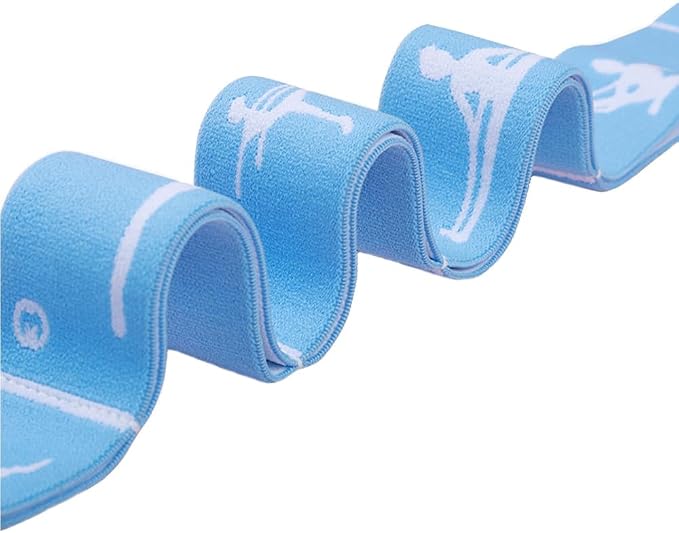 Yoga Strap with 10/12 Loops - Multi-Functional Stretch Band for Pilates, Dance, Gymnastics, Physical Therapy, Flexibility & Resistance Training, Ballet, Latin Workouts