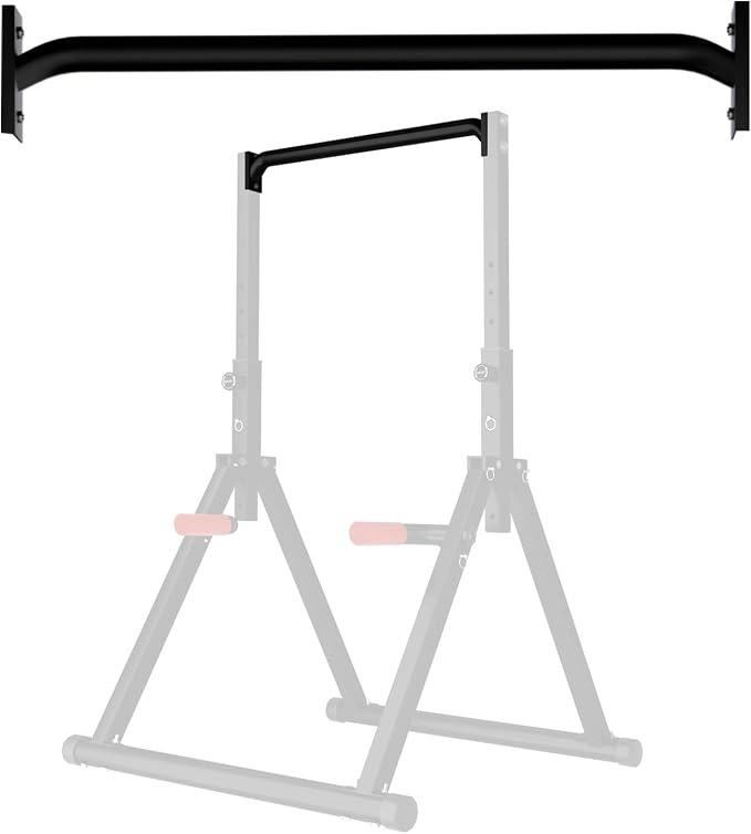 WATBKHE Power Tower Pull Up Dip Station Foldable, Pull Up Bar Station Adjustable, Multi-Function Home Gym, Strength Training Fitness Equipment, Triangular Design, for Home Outdoor