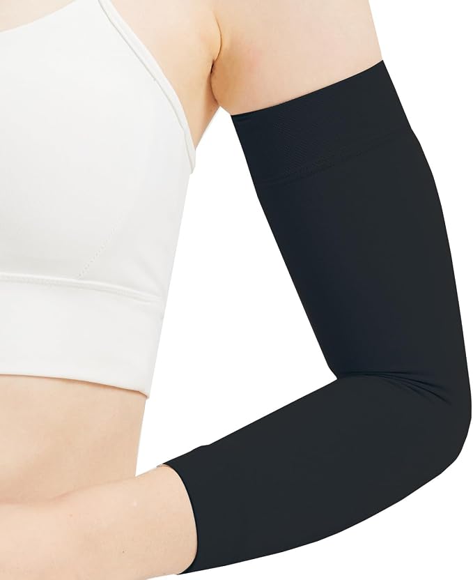 Compression Lymphedema Arm Sleeves for Women, 20-30 mmHg Full Arm Support for Swelling Recovery Circulation