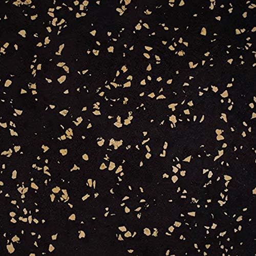 Genaflex Rubber Gym Floor Mat, Heavy Duty Commercial Protective Gym Flooring Roll - 8mm Thick (10% Tan, 4' X 10')